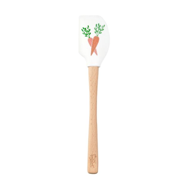 Tovolo Wood Handled Spatula: Carrot Patch