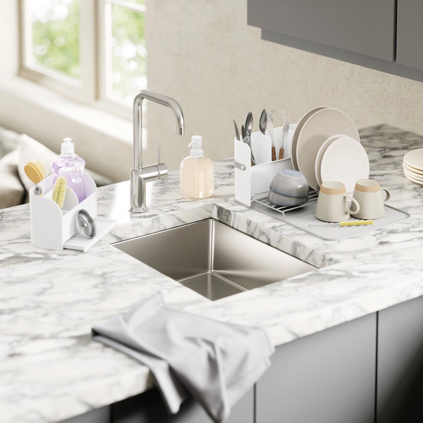 Umbra Sling Sink Caddy and Soap Pump
