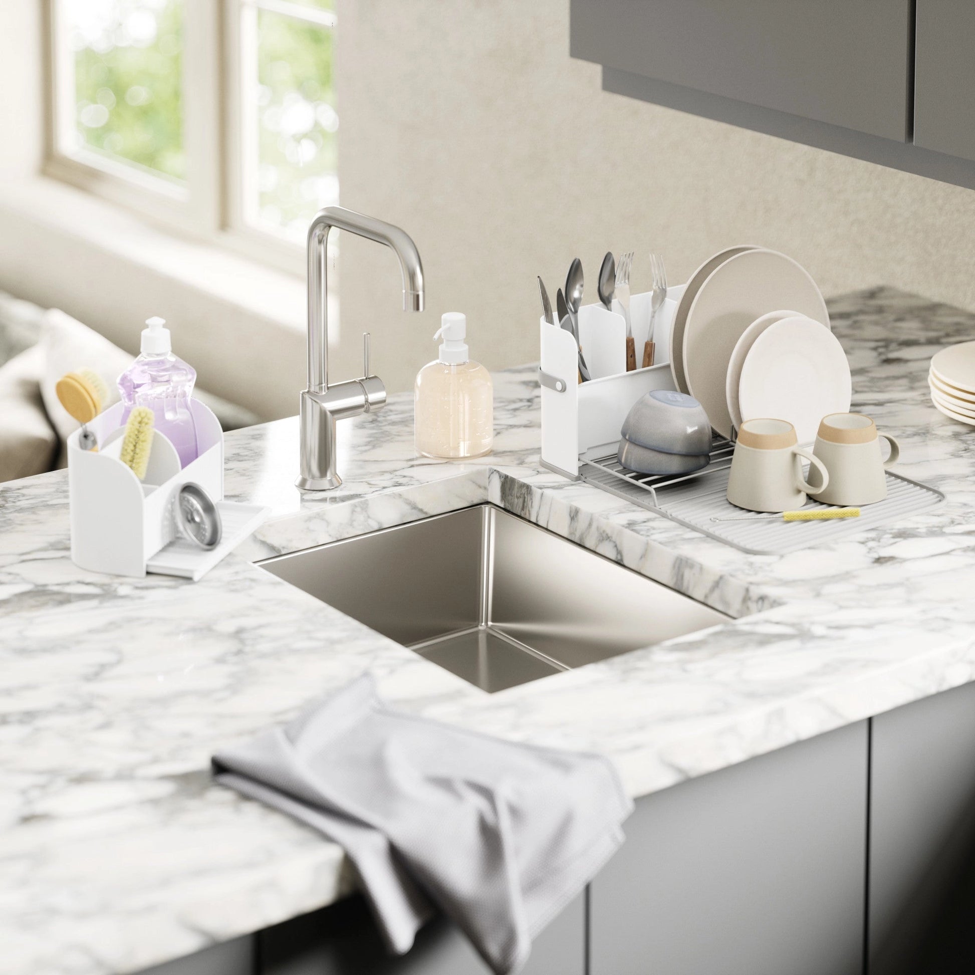 Umbra Sling Sink Caddy and Soap Pump