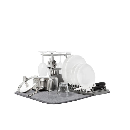 Umbra Udry Dish Rack & Utensil Caddy with Drying Mat