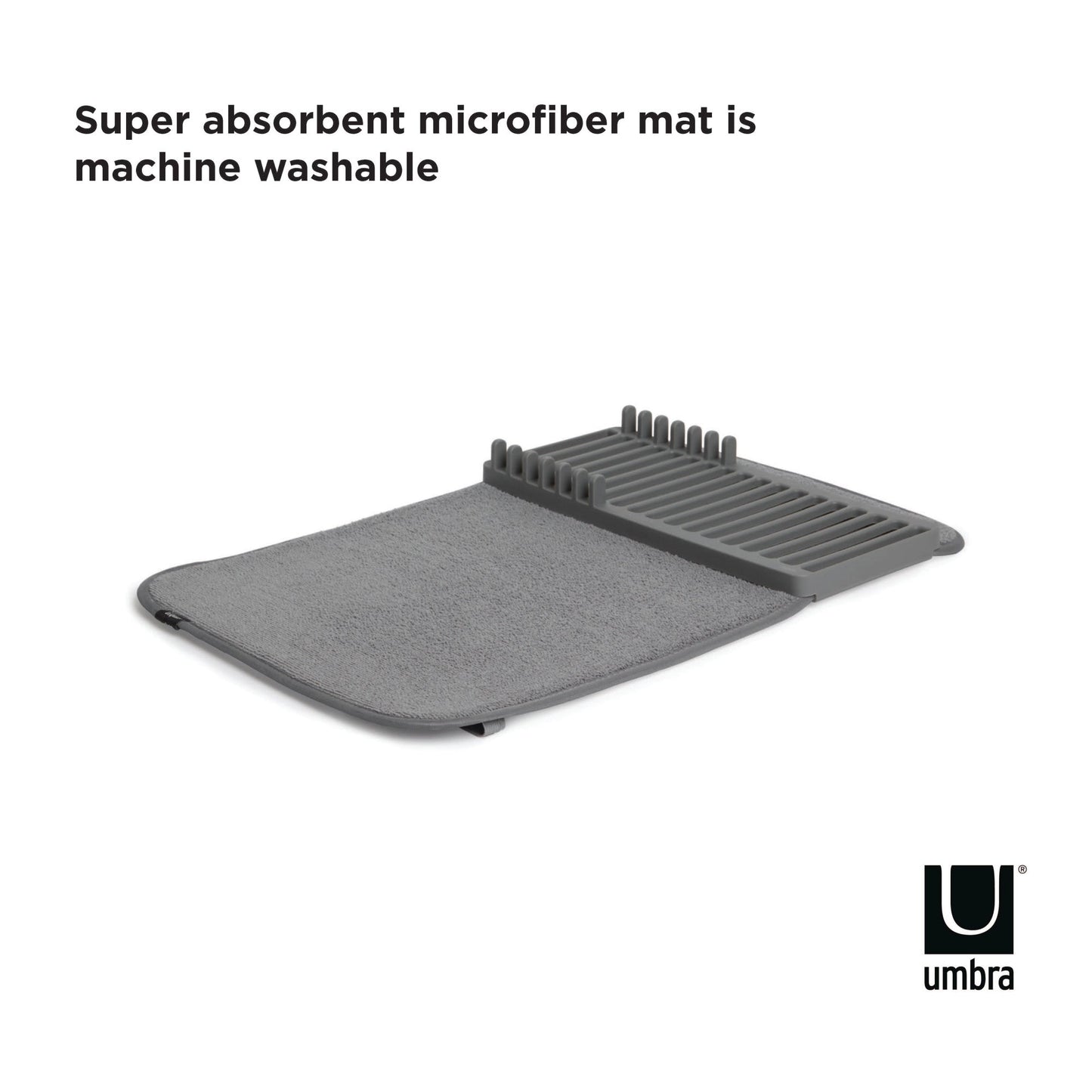 Umbra Udry Mini Dish Rack with Drying Mat