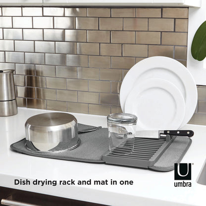 Umbra Udry Mini Dish Rack with Drying Mat