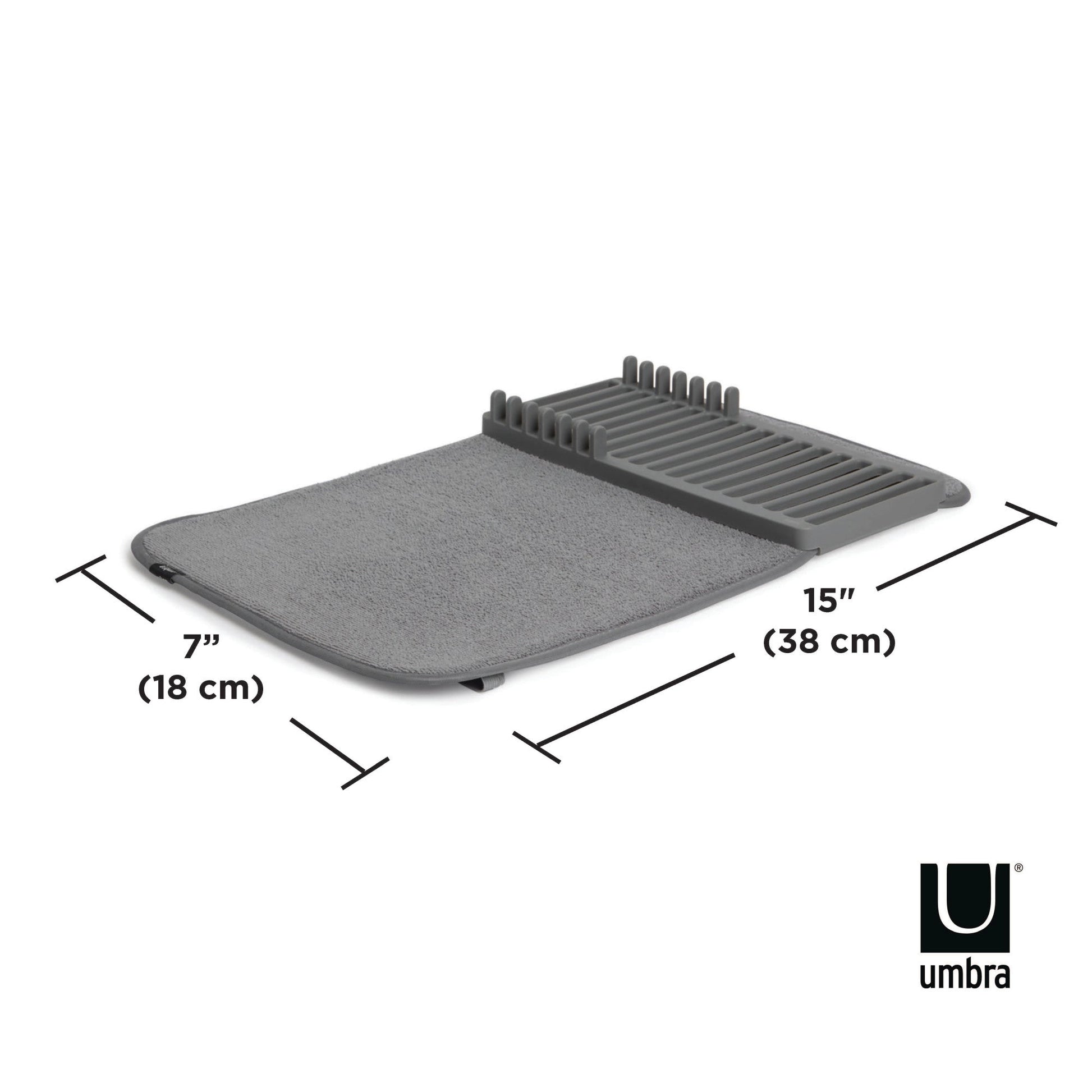 Umbra Udry Mini Dish Rack with Drying Mat