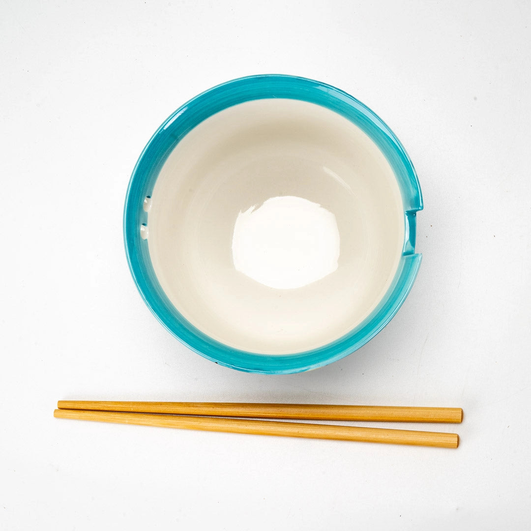 Urban Tokyo Noodle Bowl with Chopsticks: 18 oz, Robin
