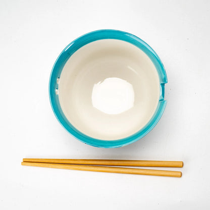 Urban Tokyo Noodle Bowl with Chopsticks: 18 oz, Robin