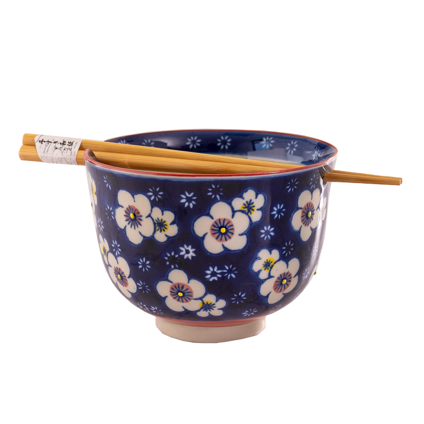 Urban Tokyo Noodle Bowl with Chopsticks: 18 oz, Ume Plum