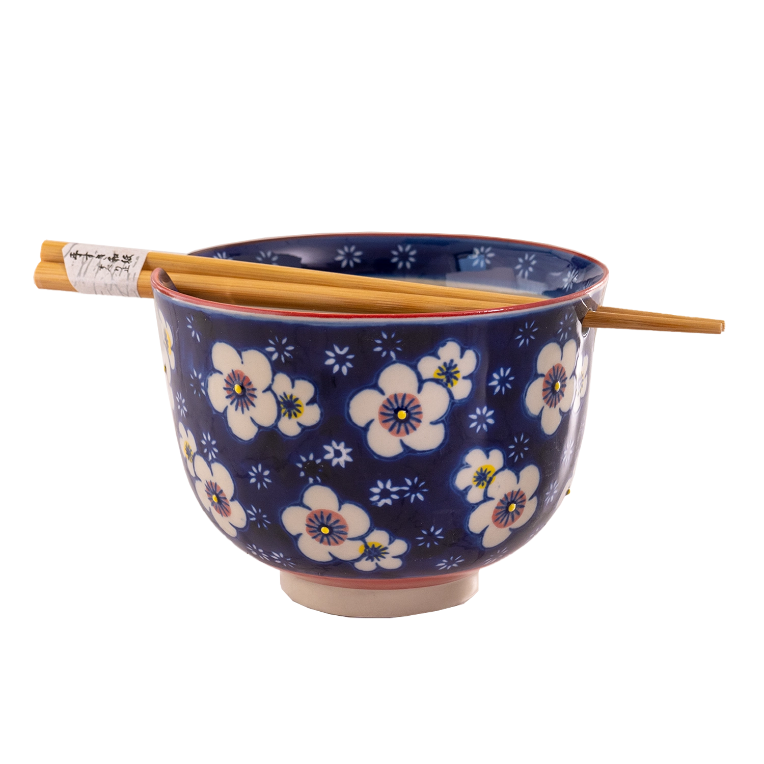Urban Tokyo Noodle Bowl with Chopsticks: 18 oz, Ume Plum