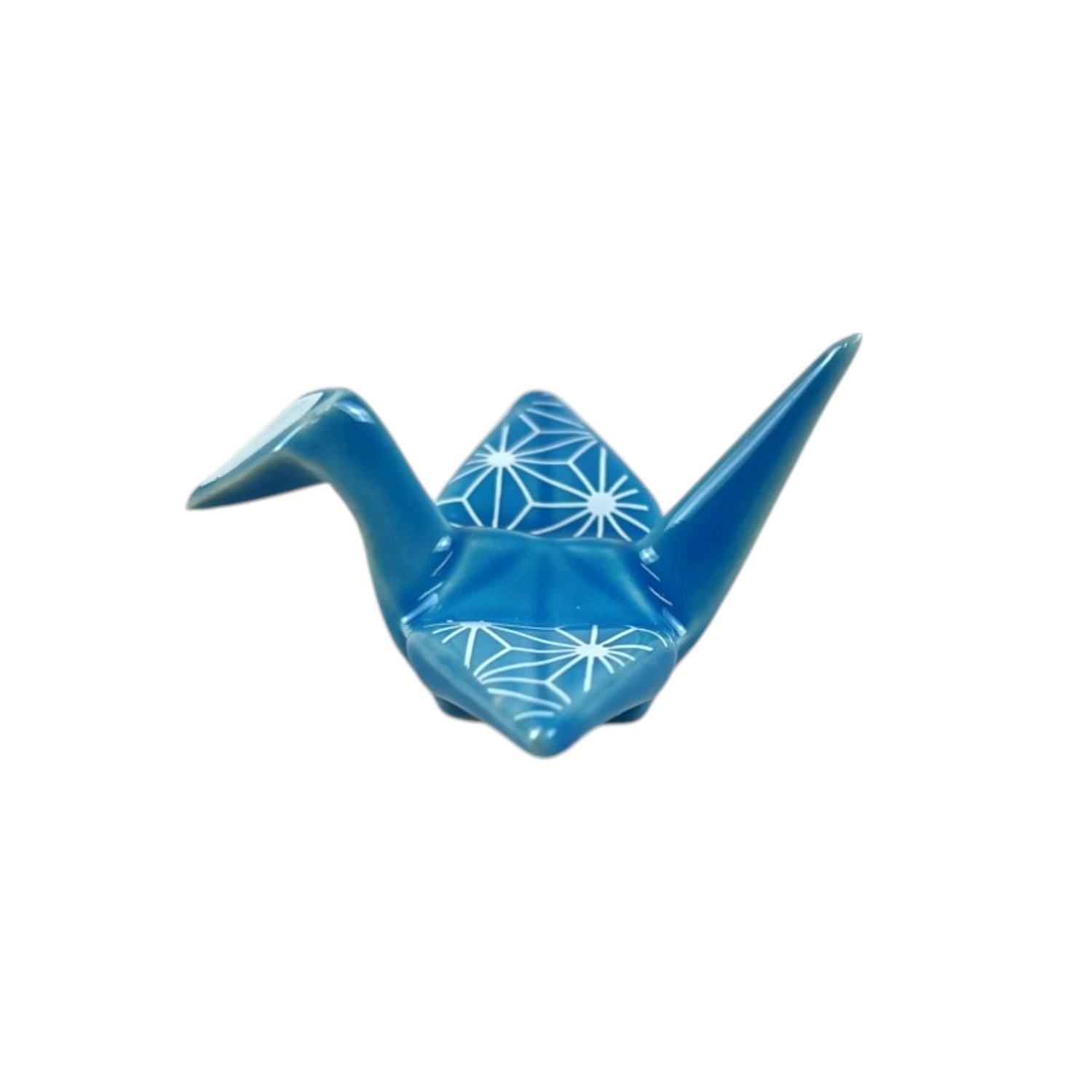 Urban Tokyo Porcelain Chopstick Rests: Origami Crane, Asanoha Blue