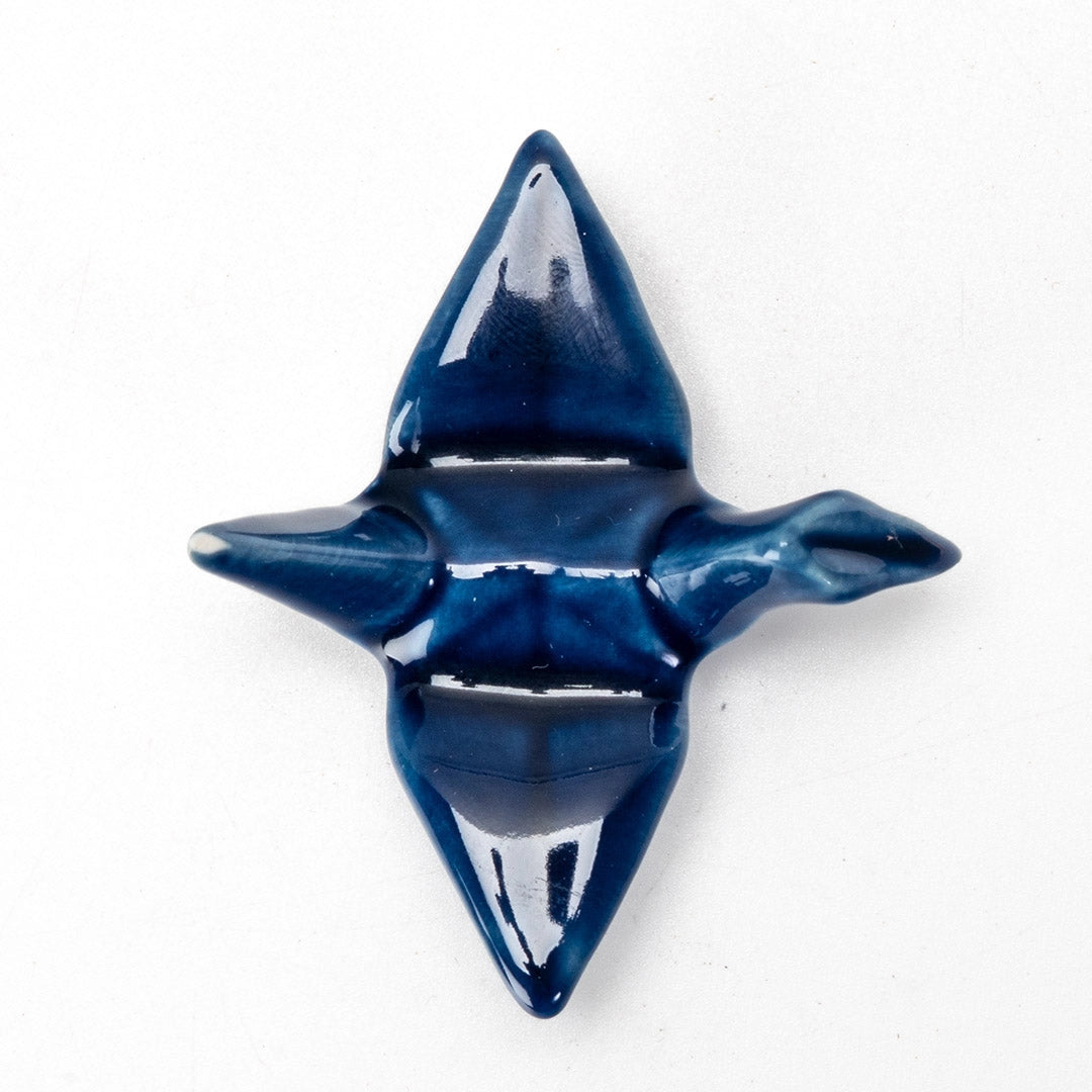 Urban Tokyo Porcelain Chopstick Rests: Origami Crane, Navy