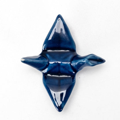 Urban Tokyo Porcelain Chopstick Rests: Origami Crane, Navy