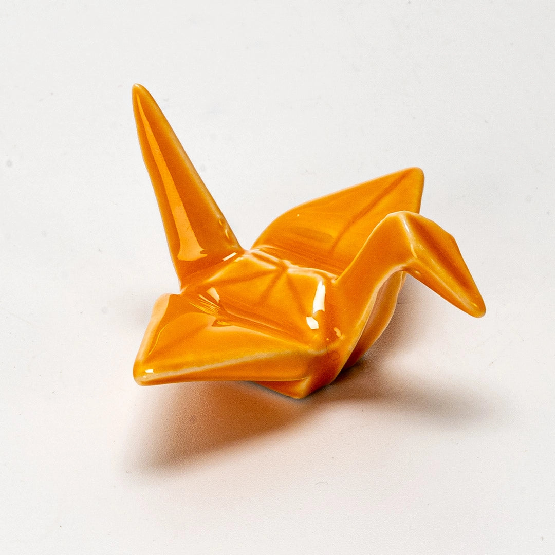 Urban Tokyo Porcelain Chopstick Rests: Origami Crane, Orange