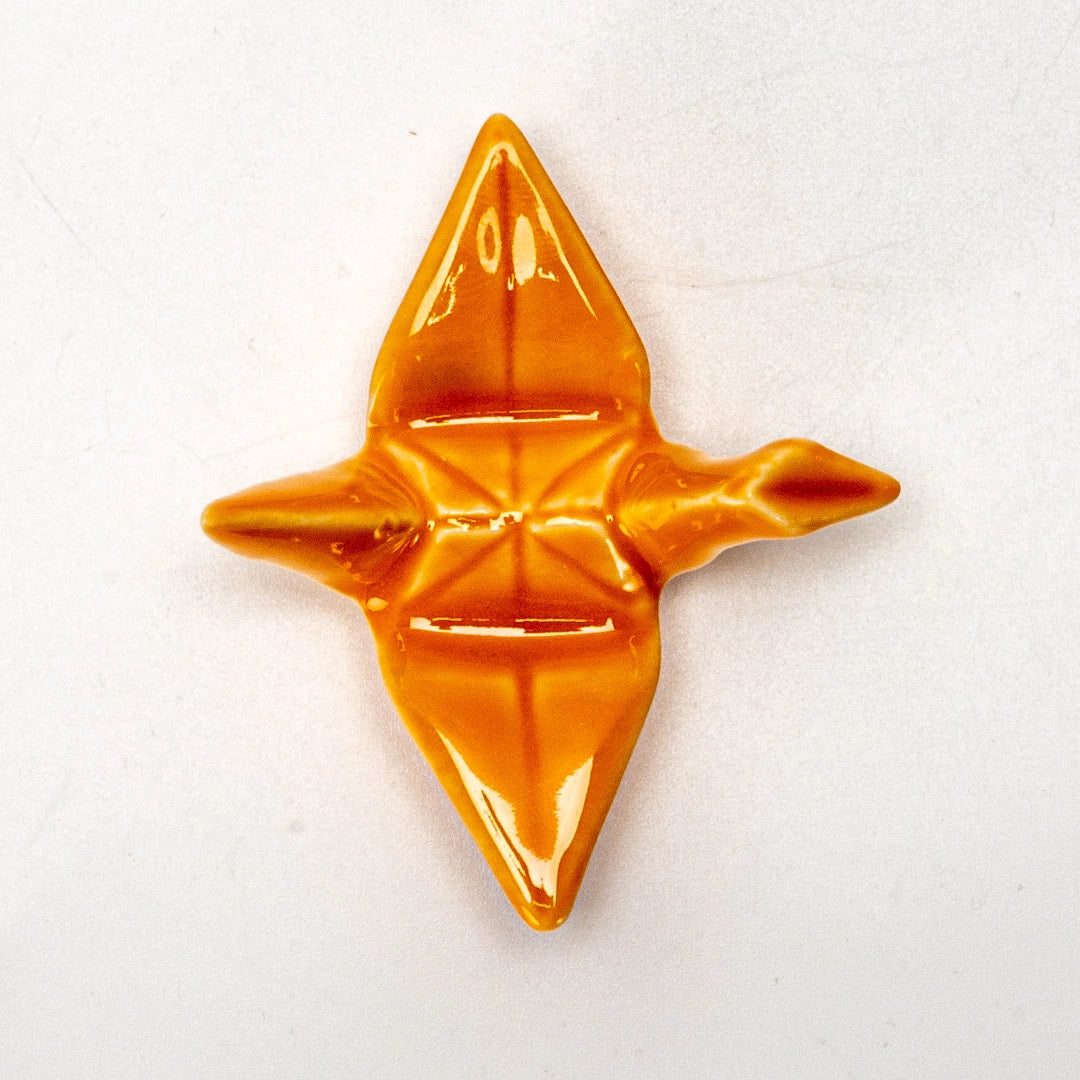 Urban Tokyo Porcelain Chopstick Rests: Origami Crane, Orange