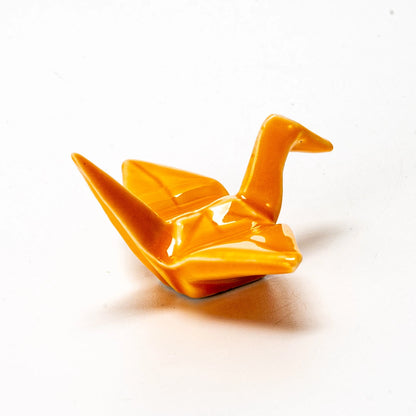 Urban Tokyo Porcelain Chopstick Rests: Origami Crane, Orange