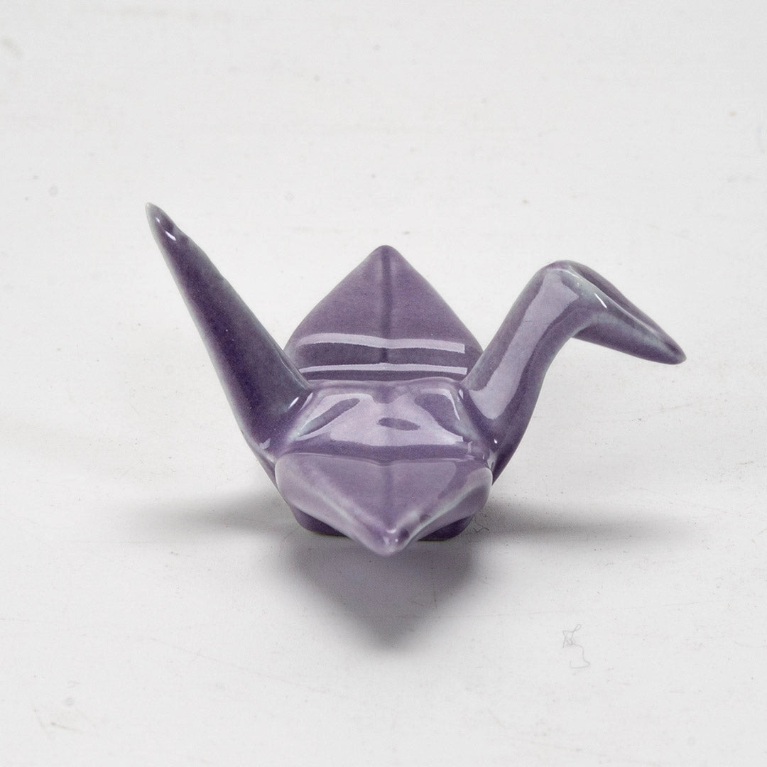 Urban Tokyo Porcelain Chopstick Rests: Origami Crane, Purple