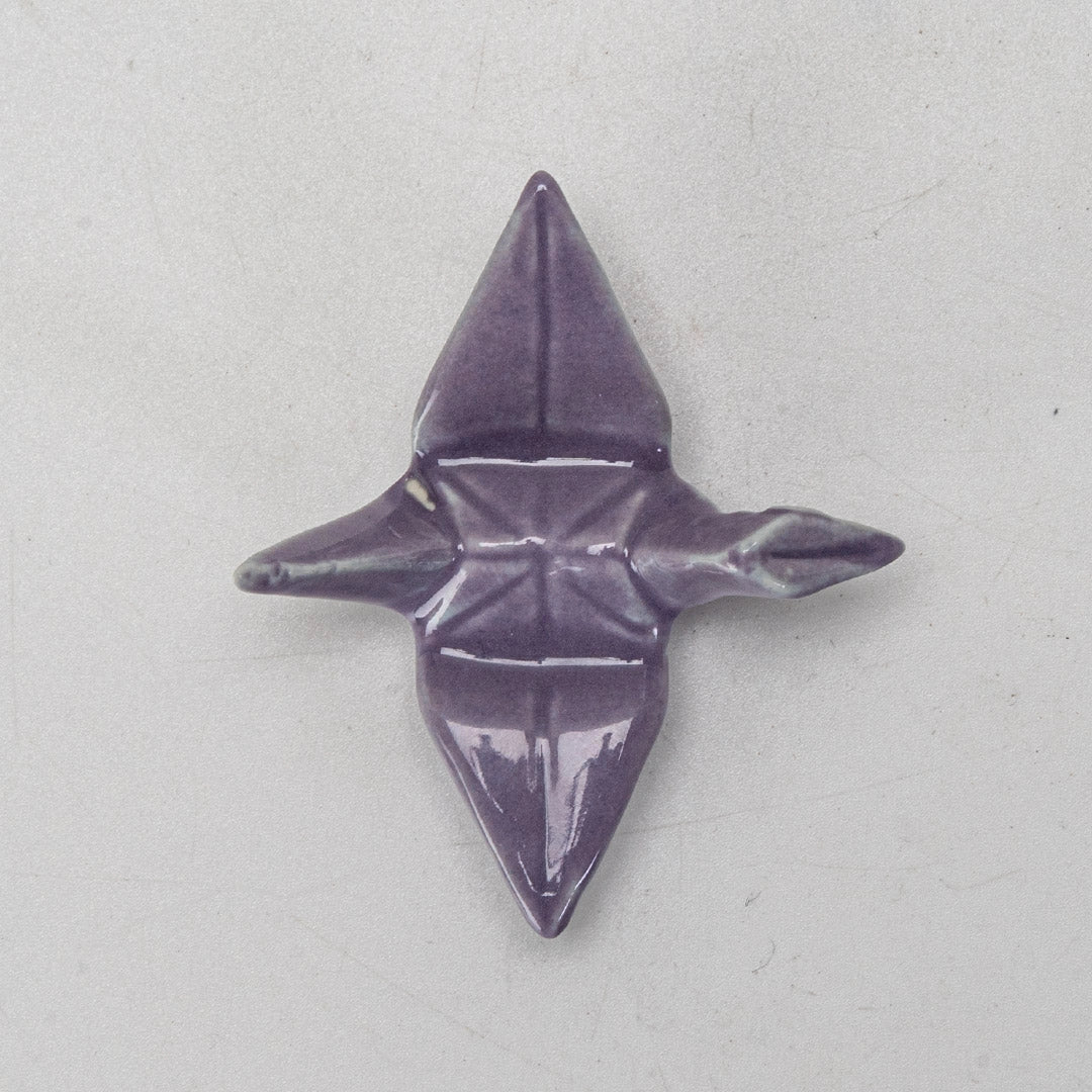 Urban Tokyo Porcelain Chopstick Rests: Origami Crane, Purple