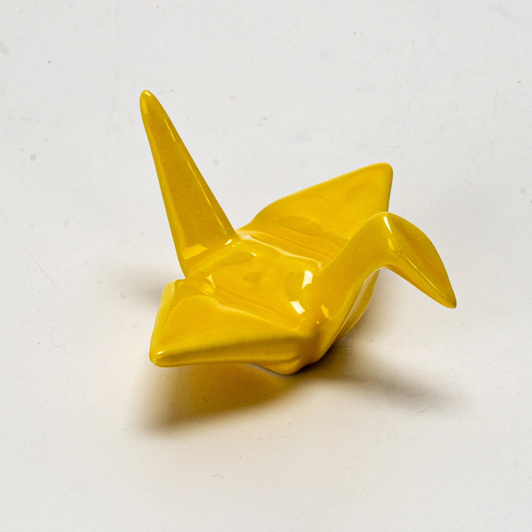 Urban Tokyo Porcelain Chopstick Rests: Origami Crane, Yellow