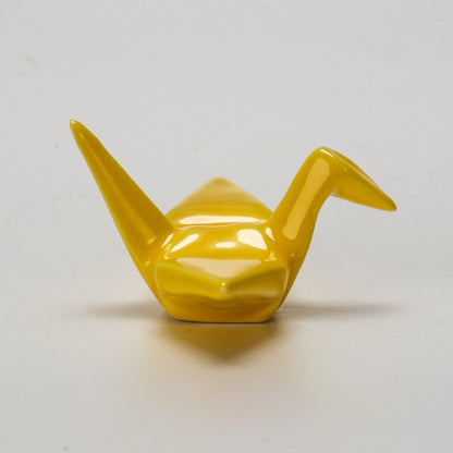 Urban Tokyo Porcelain Chopstick Rests: Origami Crane, Yellow