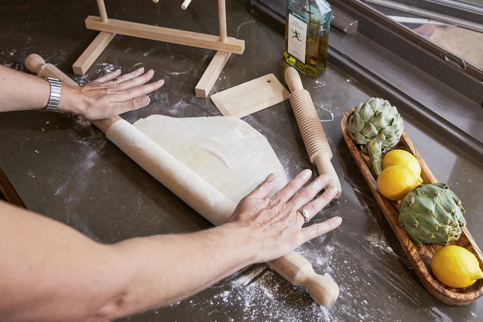 Verve Culture Italian Mattarello Pasta Rolling Pin and Dough Scraper Set