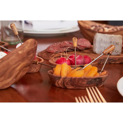 Verve Culture Italian Olivewood Appetizer Forks (Set of 6)