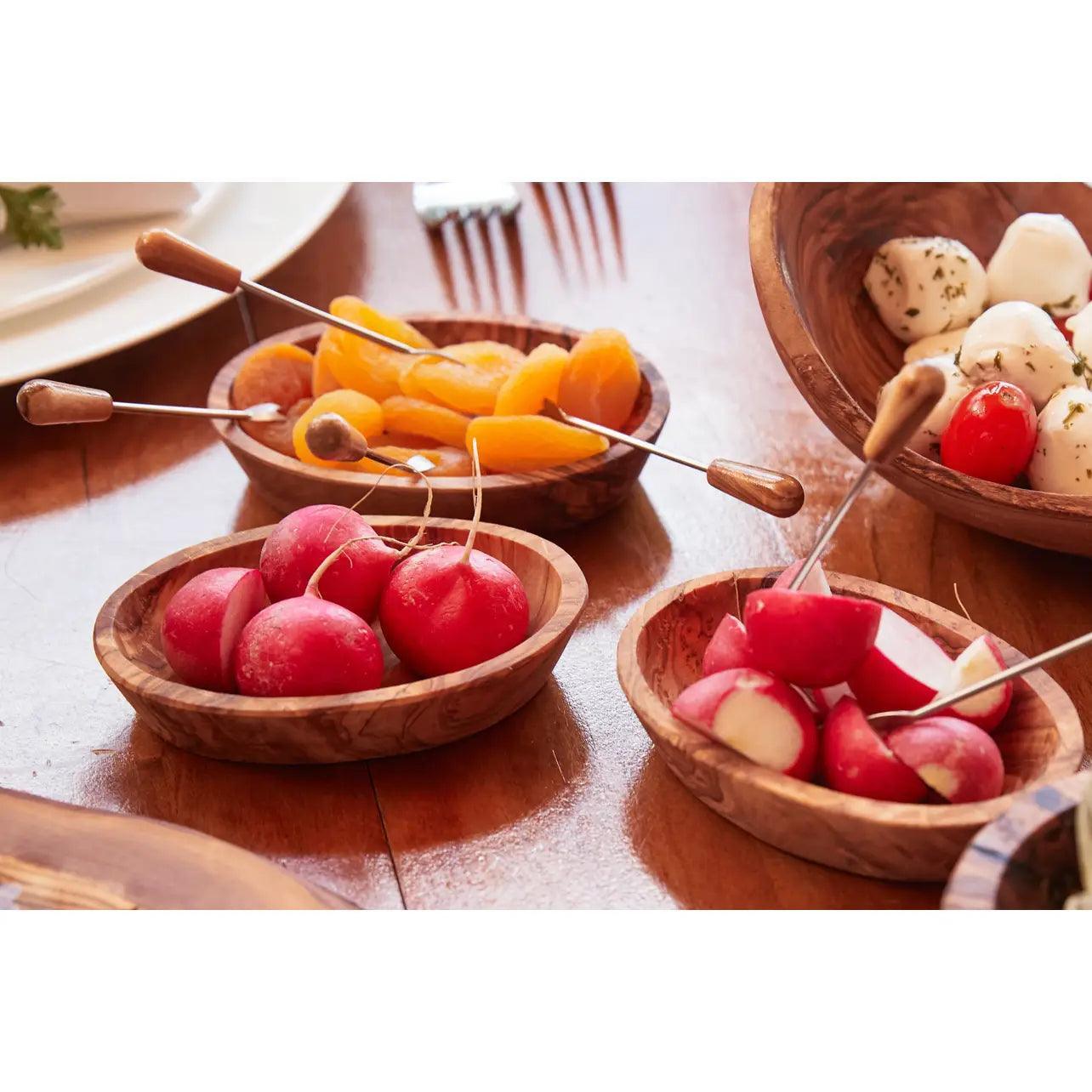 Verve Culture Italian Olivewood Appetizer Forks (Set of 6)
