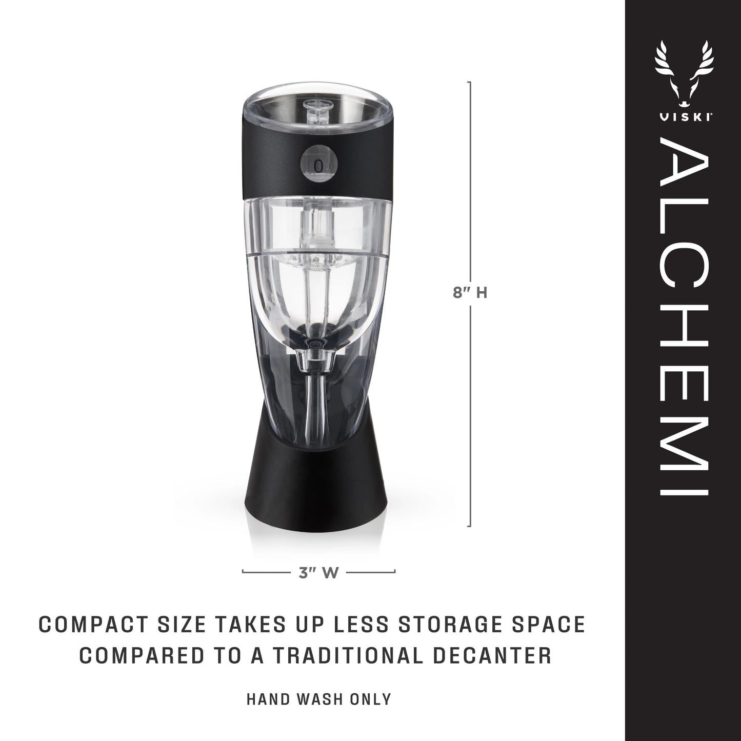 Viski Alchemi™ Adjustable Aerating Wine Pourer w/ Stand