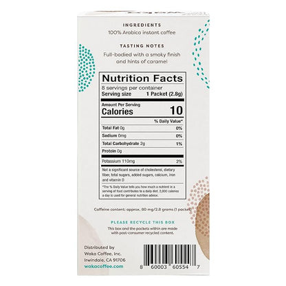 Waka Instant Coffee - Dark Roast, 8ct