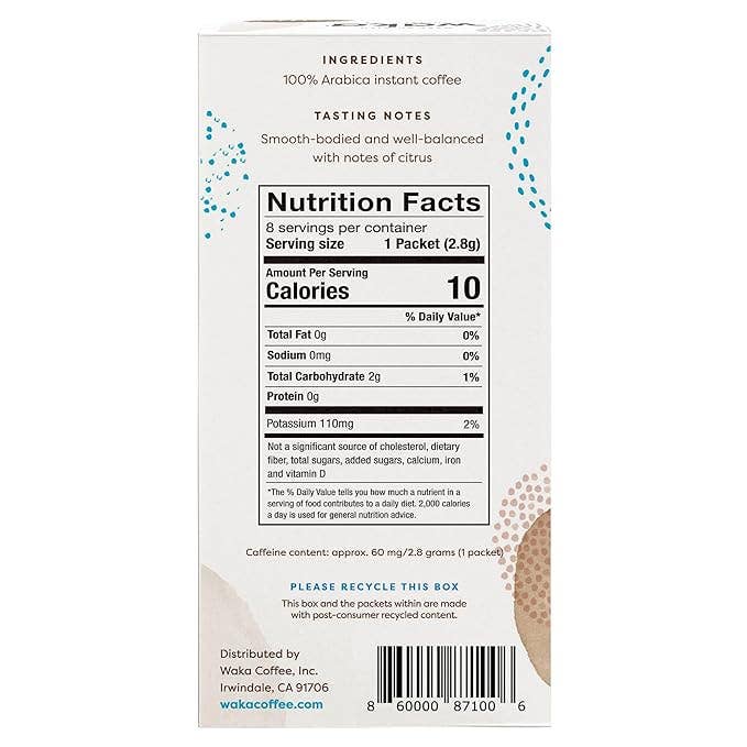 Waka Instant Coffee - Medium Roast Colombian (8ct)