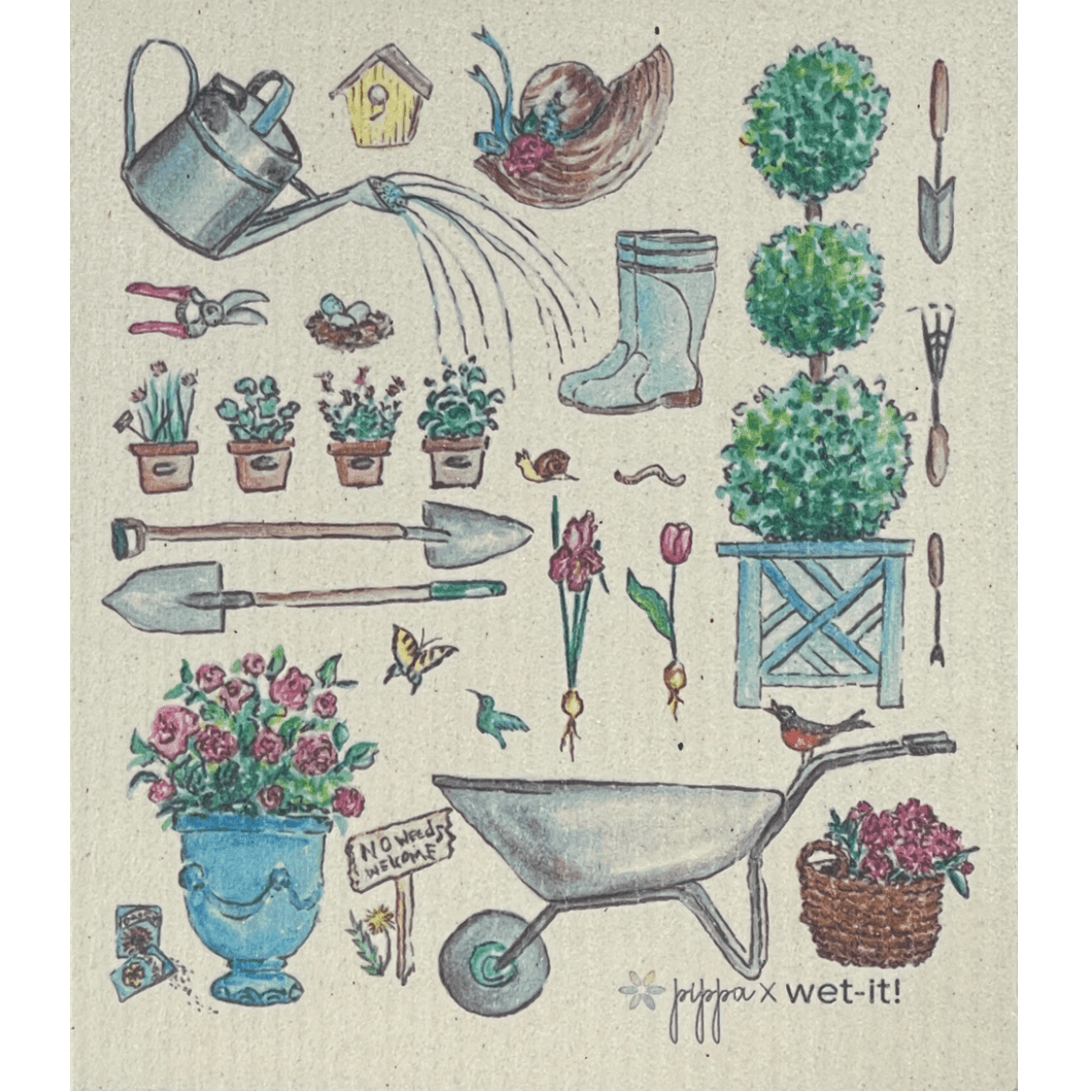 Wet-It! Swedish Dishcloth: English Cottage Garden