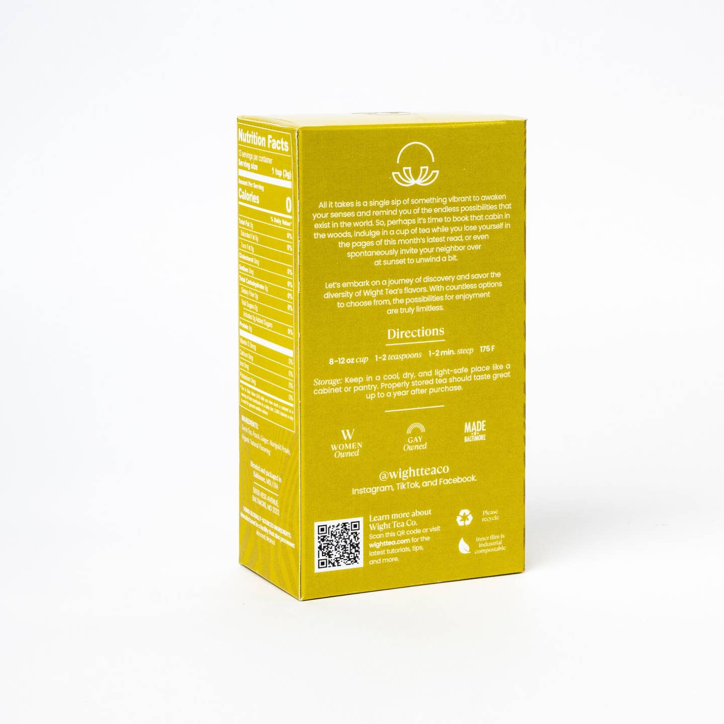 Wight Tea Company - Ginger Peach Loose Leaf Tea