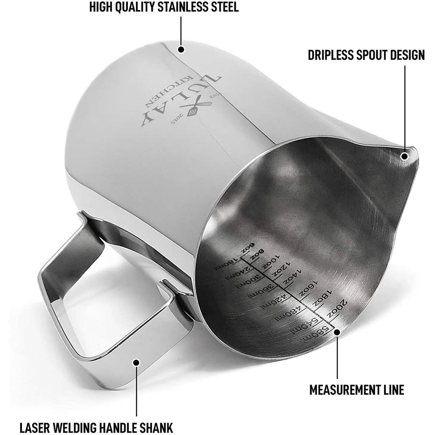 Zulay Kitchen Frothing Pitcher: 20 oz.