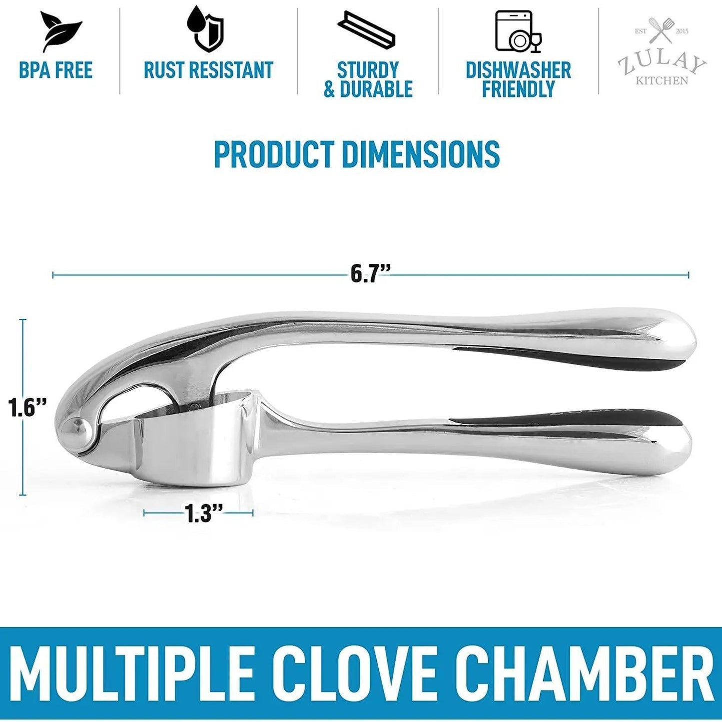 Zulay Kitchen Garlic Press