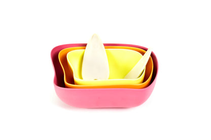 Bamboozle 3 Piece Serving Bowl Set: Pastel / Multi