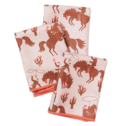 Once Again Home Mighty Mini Towels (Set of 3): Rodeo, Coral