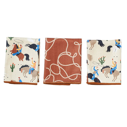 Once Again Home Mighty Mini Towels (Set of 3): Rodeo, Multi