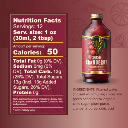 Portland Syrups Spiced Cranberry Syrup