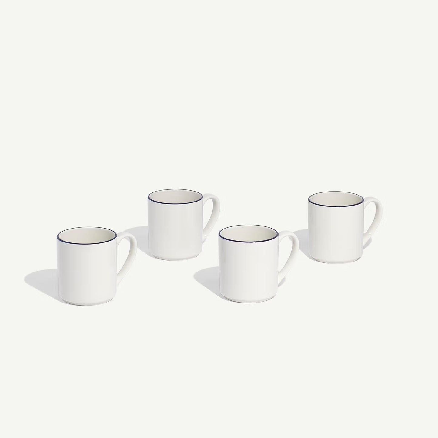 MADE IN® Tabletop Coffee Mugs (Set of 4): Blue Rim