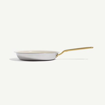 MADE IN® CeramiClad™ 2.0 Non-stick Fry Pan: 10", Antique Brass Handle