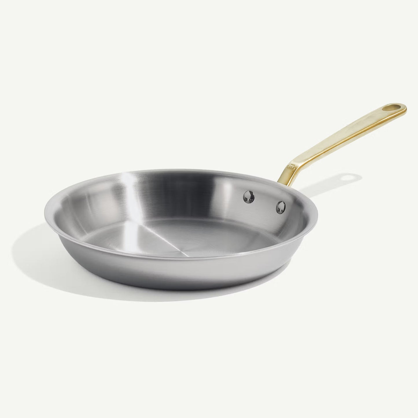 MADE IN® Stainless Clad Fry Pan: 10", Antique Brass Handle