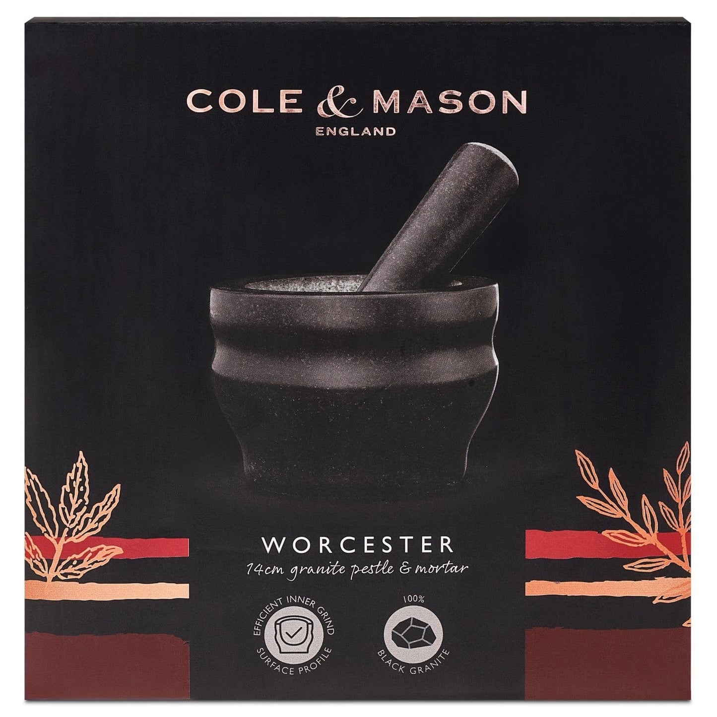 Cole & Mason Granite Mortar and Pestle: Worcester