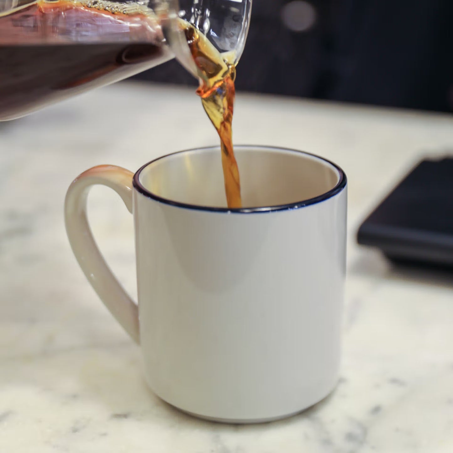 MADE IN® Tabletop Coffee Mugs (Set of 4): Blue Rim