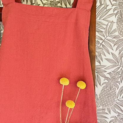 Cate Paper Co. Cross Back Apron: Terra Cotta