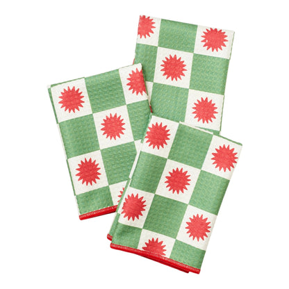 Once Again Home Mighty Mini Towels (Set of 3): RJW Happy Apple