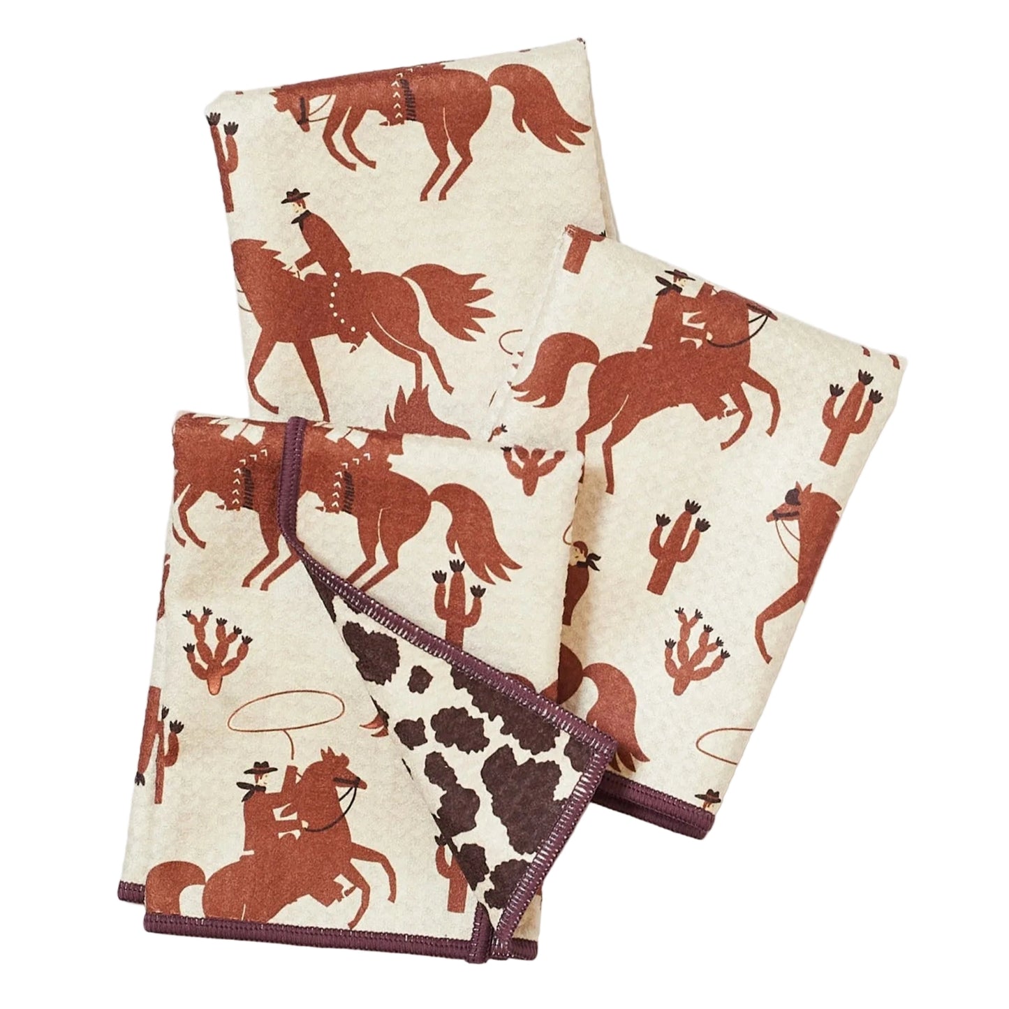 Once Again Home Mighty Mini Towels (Set of 3): Rodeo, Coffee