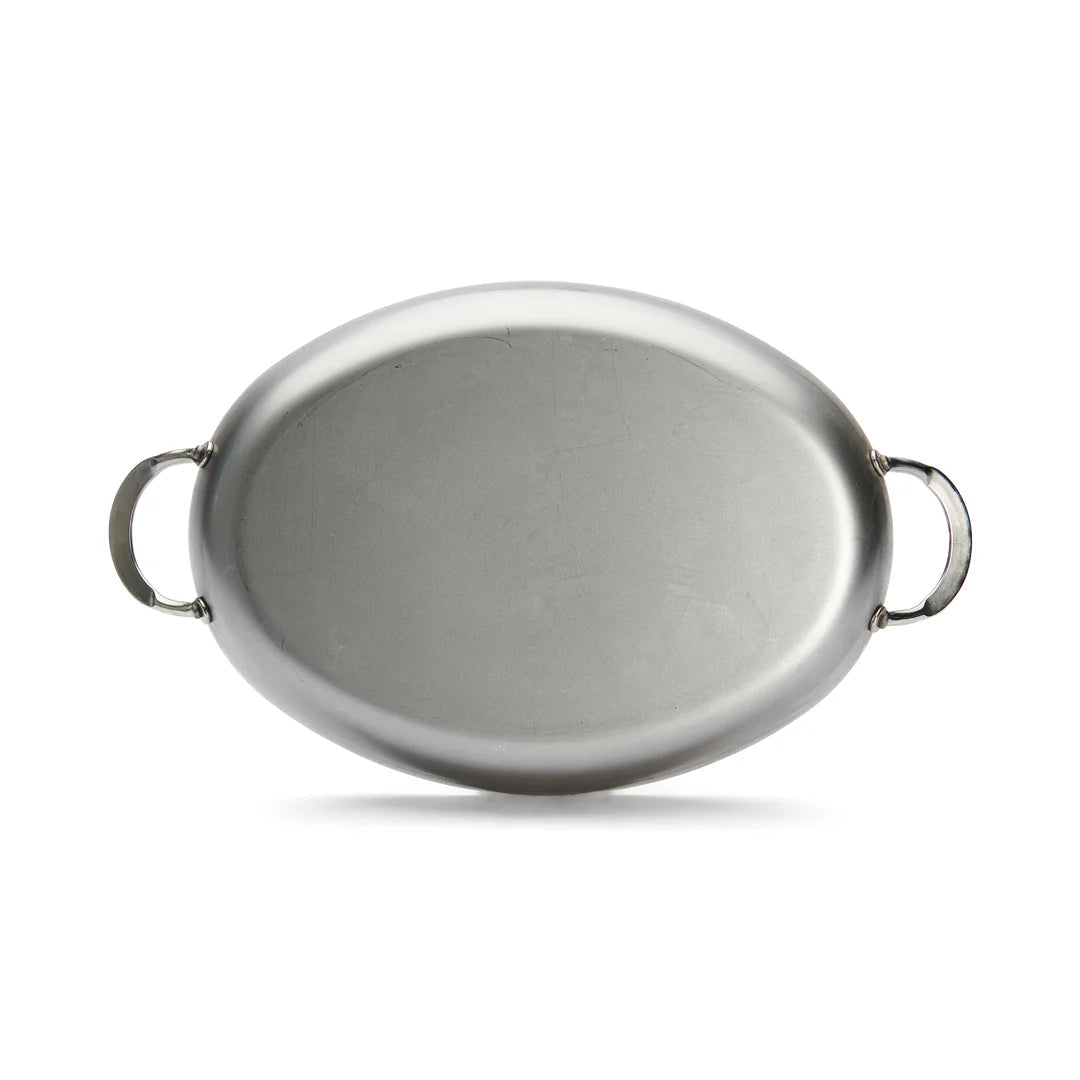 de Buyer MINERAL B Carbon Steel Oval Roasting Pan