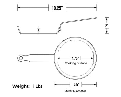 de Buyer Mineral B Element Carbon Steel Egg Pan: 5.5"