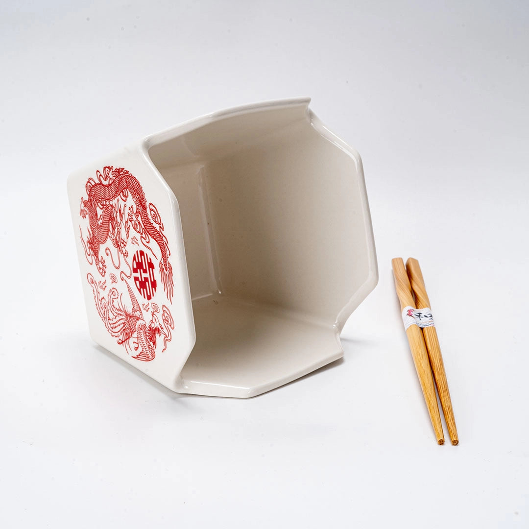 Urban Tokyo 'Takeout' Noodle Bowl with Chopsticks: 16 oz., Phoenix