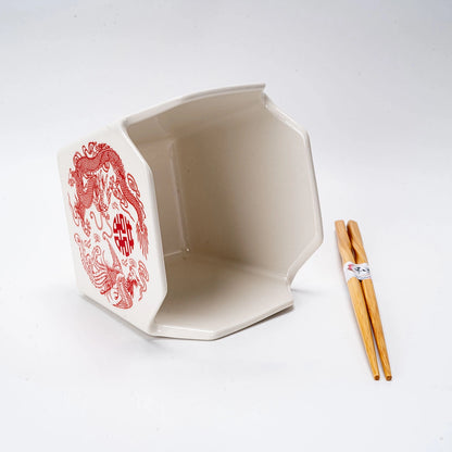 Urban Tokyo 'Takeout' Noodle Bowl with Chopsticks: 16 oz., Phoenix