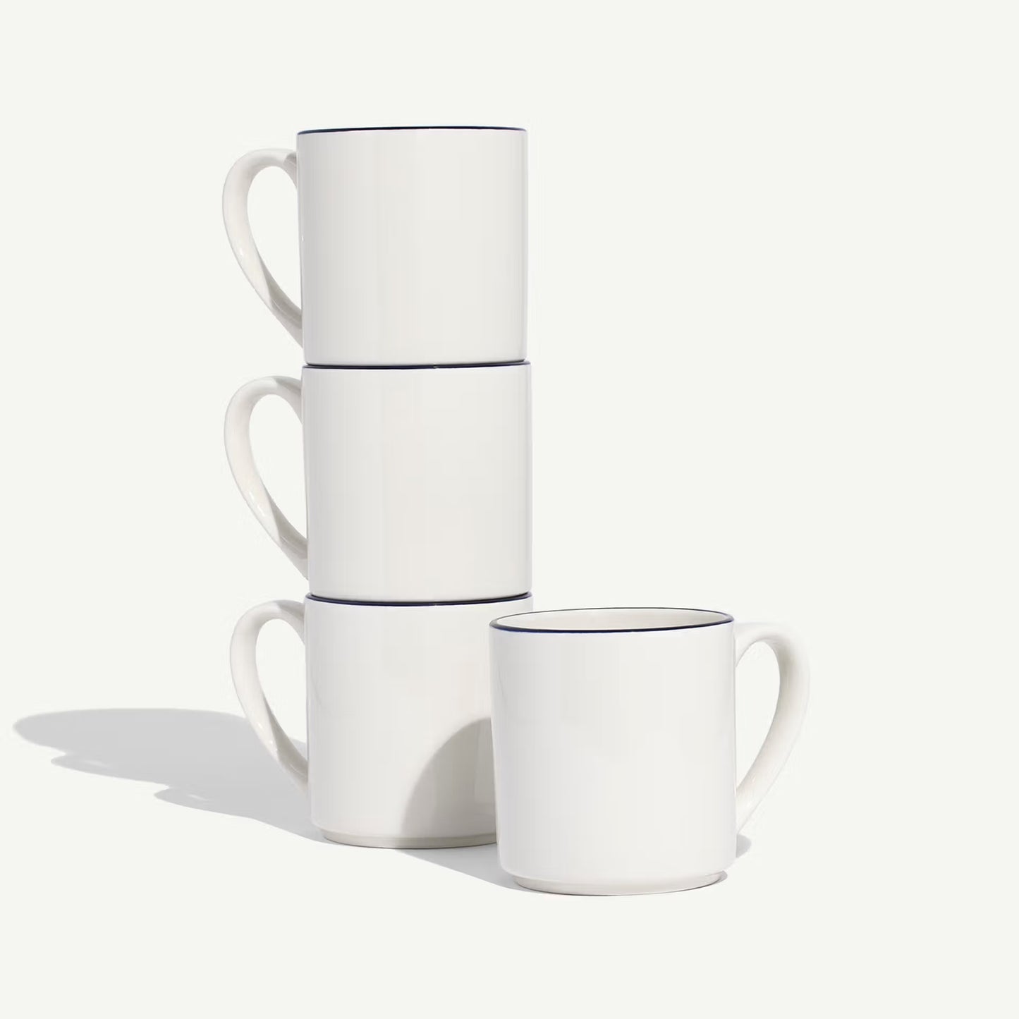 MADE IN® Tabletop Coffee Mugs (Set of 4): Blue Rim