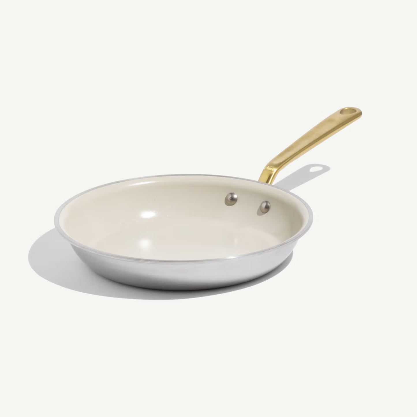 MADE IN® CeramiClad™ 2.0 Non-stick Fry Pan: 10", Antique Brass Handle