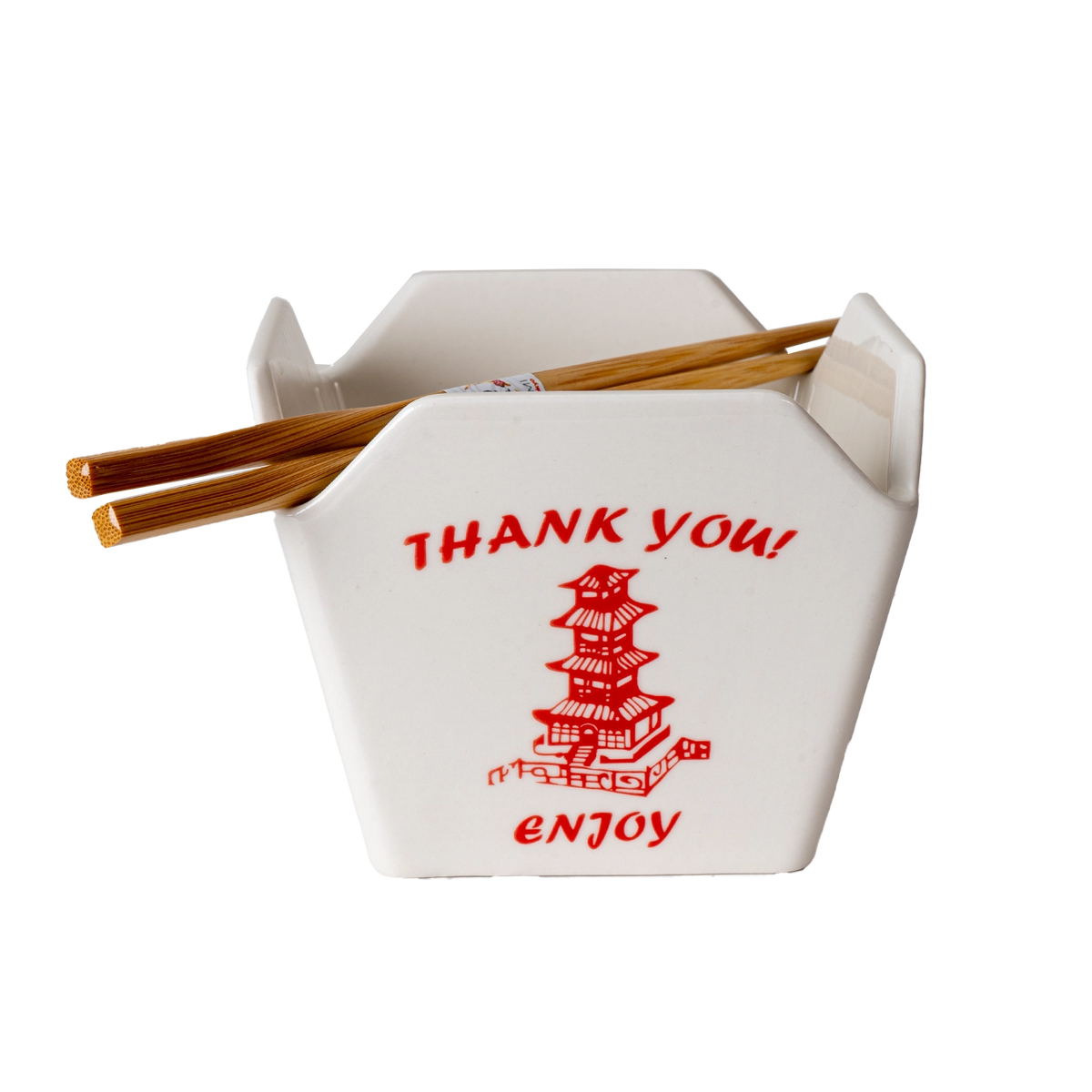 Urban Tokyo 'Takeout' Noodle Bowl with Chopsticks: 16 oz., Pagoda
